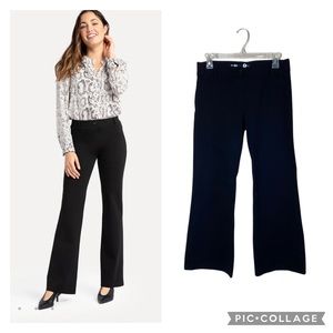 Betabrand Black Boot-Cut Classic Dress Pant Yoga Pants Size Small Petite